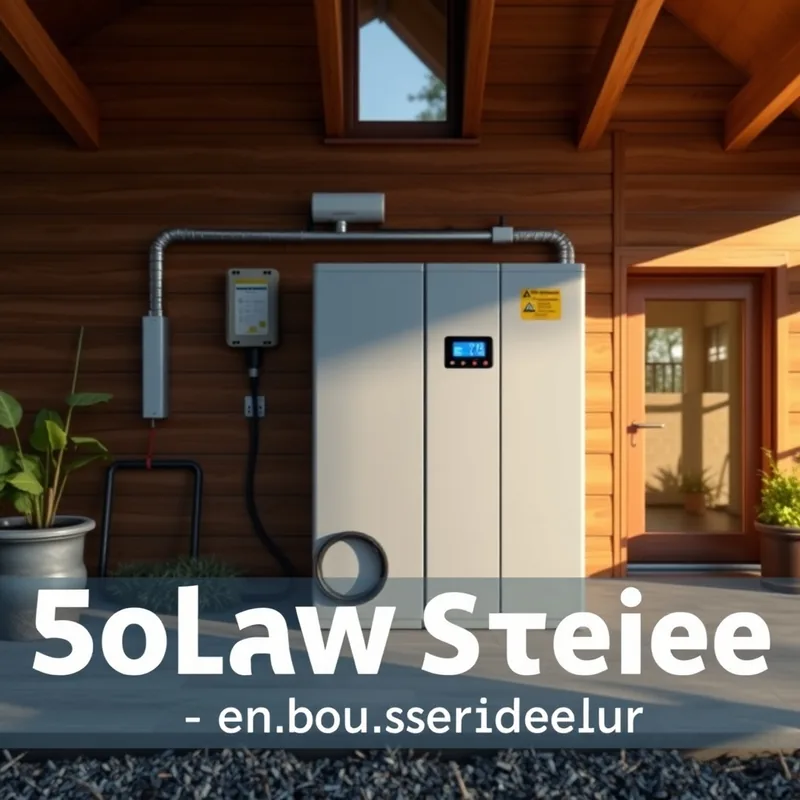 Installation de batterie solaire de 5 kW dans un cadre domestique.