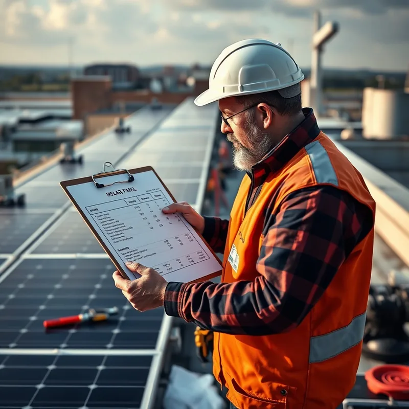 Comparaison des coûts d'installation solaire sur un toit avec outils.